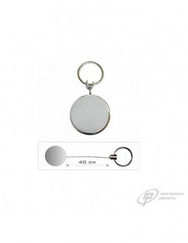 LLAVERO DE CABLE EXTENSIBLE CROMADO