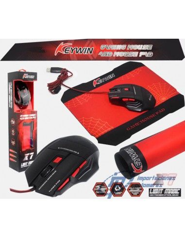 RATON + ALFOMBRILLA GAMING KEYWIN X7