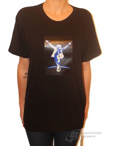 CAMISETA MUSICAL Y LUMINOSA CON LED