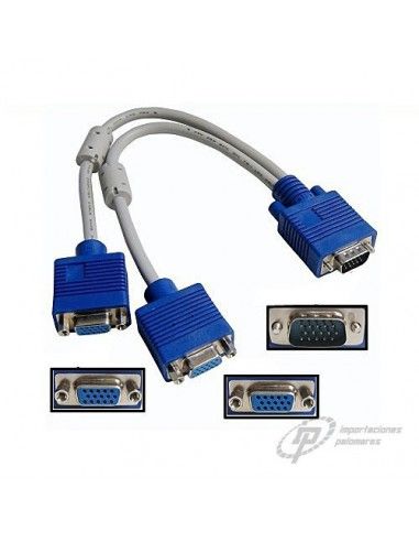 CABLE BIFURCADOR VGA MACHO A 2X...