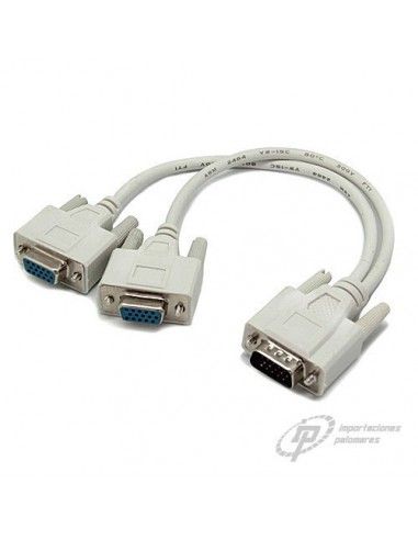 CABLE BIFURCADOR VGA MACHO A 2X HEMBRA