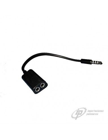CABLE DUPLICADOR AUDIO JACK 3.5" NEGRO