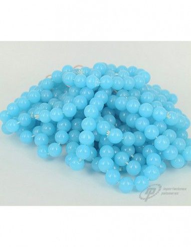PULSERA DE BOLAS DE TURBALINA CELESTE
