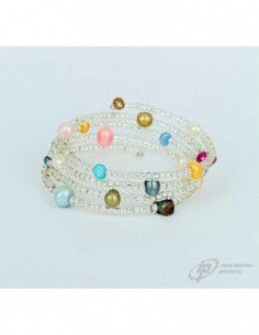 PULSERA ESPIRAL CON CUENTAS...