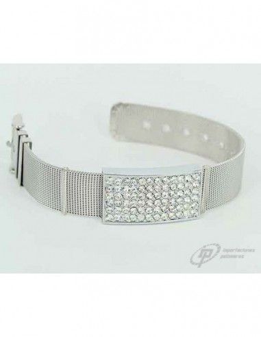 PULSERA ACERO ANCHA RECTANGULAR